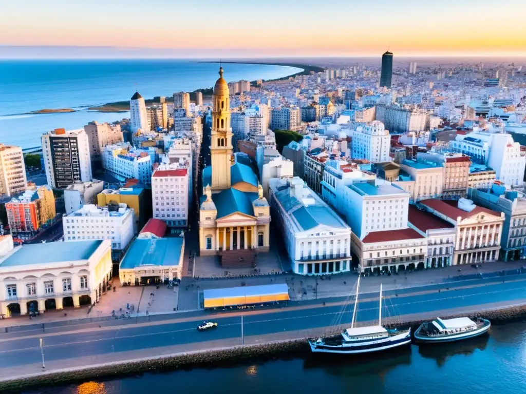 Actividades familiares para disfrutar en Uruguay: paseo al atardecer por Montevideo, con mate y arquitectura encantadora