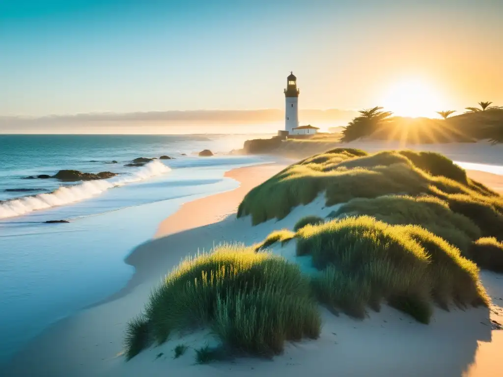 Amanecer de ensueño en una playa virgen de Rocha, Uruguay, uno de los destinos fascinantes a explorar con presupuesto ajustado