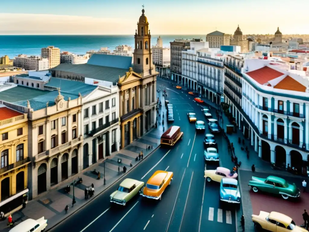 Montevideo en los años 60, bullicio y edificios coloniales, Eduardo Galeano retrató cultura uruguaya, observando como un fantasma creativo