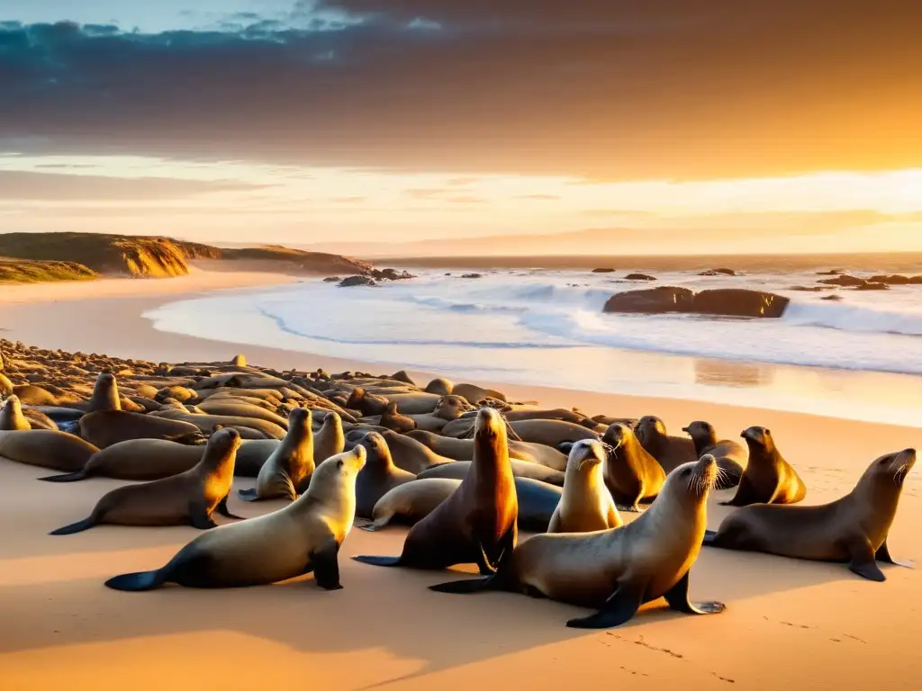 Atardecer en Cabo Polonio, Uruguay, donde la belleza natural y la serenidad se funden: lobos marinos, faro icónico y casas rústicas