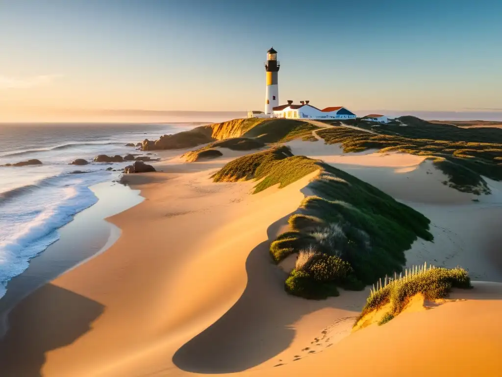 Atardecer en Cabo Polonio, Uruguay, belleza natural en su máximo esplendor con faro, dunas y fauna local