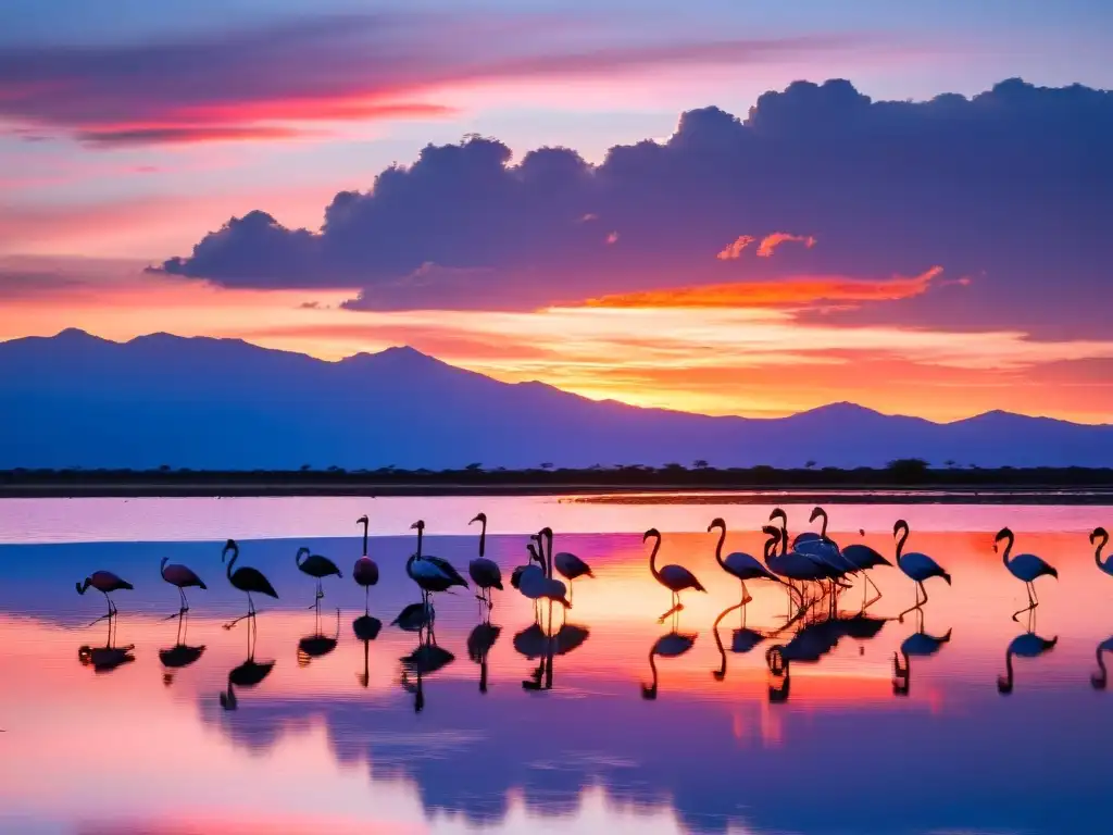 Atardecer sereno en las Lagunas de Rocha, donde la biodiversidad brilla