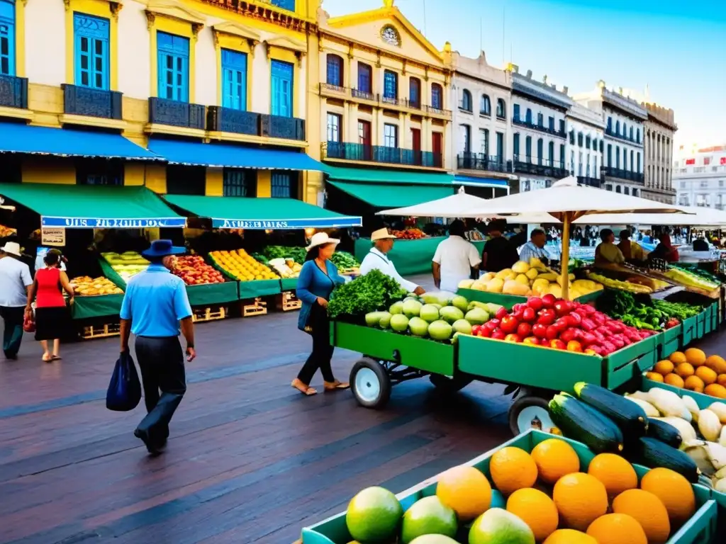 Bullicioso Mercado del Puerto en Montevideo, Uruguay, lleno de color, sabores y cultura y tradiciones de Uruguay