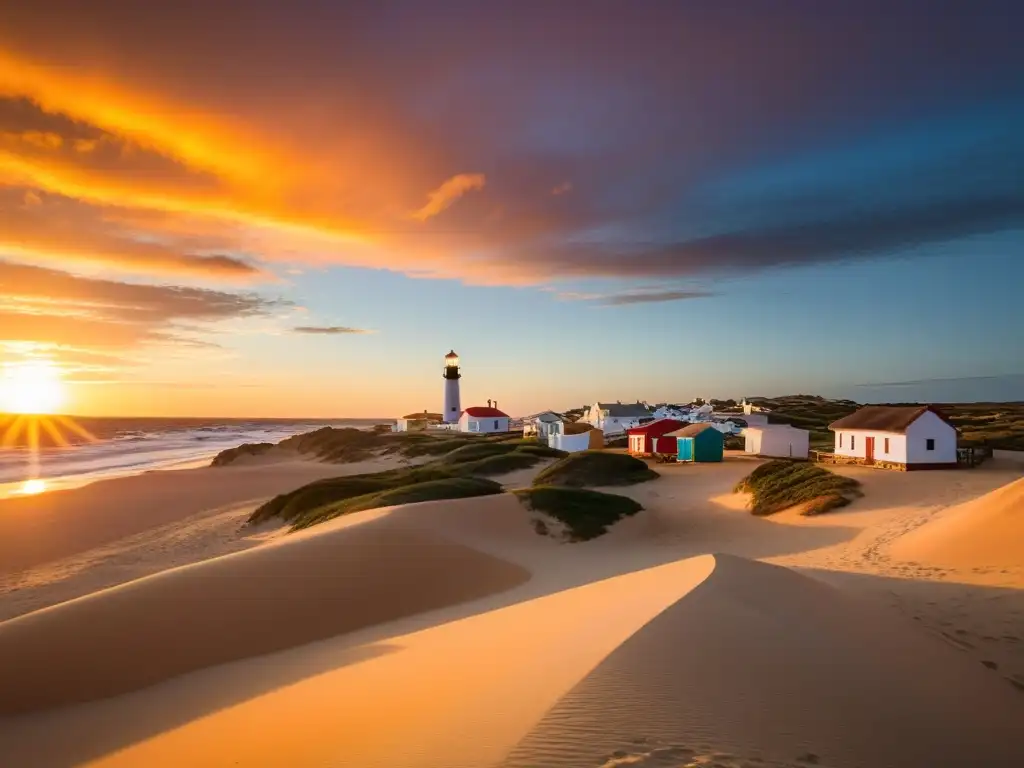 Guía para explorar Cabo Polonio: aldea rústica bañada por un dorado atardecer, faro icónico y mar bravío, un rincón uruguayo mágico