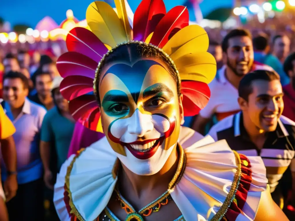 El Carnaval Uruguay, identidad y diversidad cultural, se despliega en un baile de colores bajo el Palacio Salvo, uniendo a todos en alegría