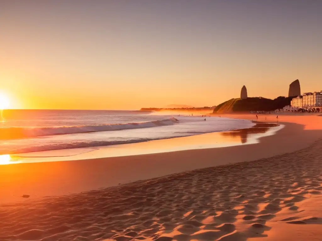 Consejos para disfrutar el verano en Uruguay: admirar un atardecer dorado en las costas, entre juegos de playa, paseos y risas