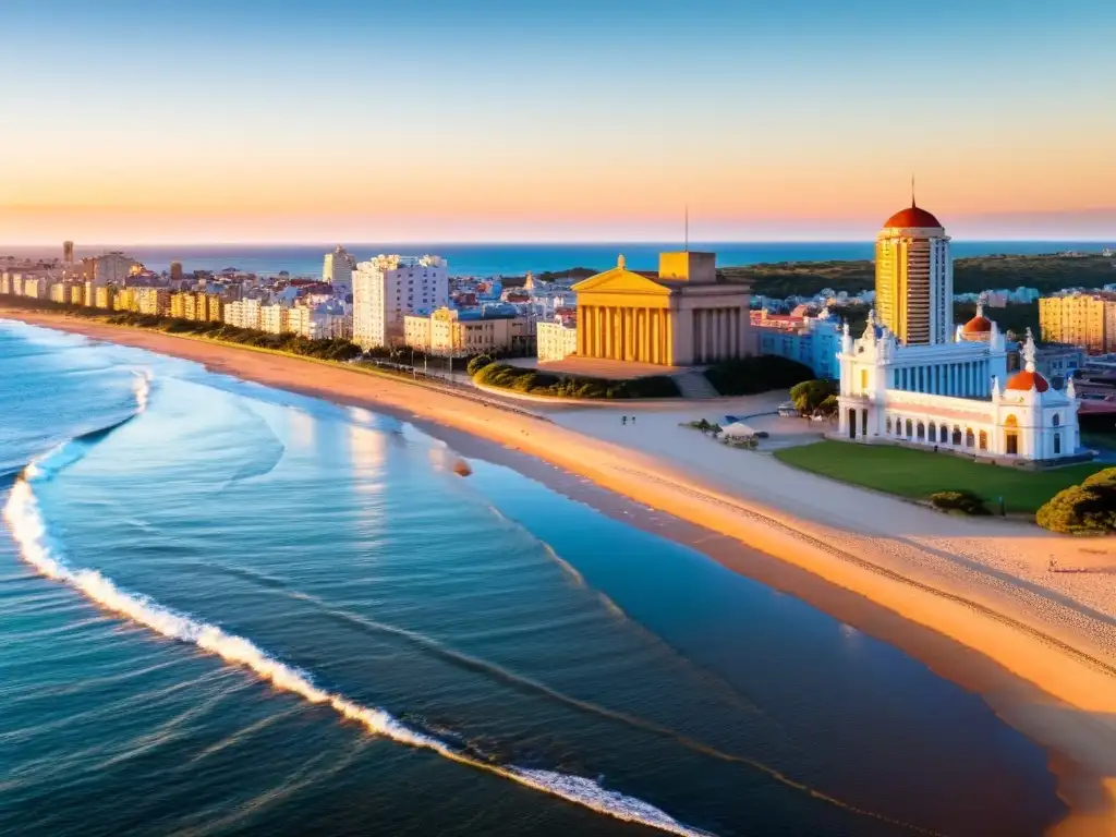 Consejos para viaje familiar Uruguay: Montevideo vibrante, doradas playas de Punta del Este y serenas colinas verdes bajo un atardecer mágico