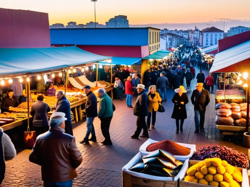 Cultura y belleza de Uruguay resplandecen en el ajetreado Mercado del Puerto de Montevideo, lleno de música, artesanía y asado al atardecer