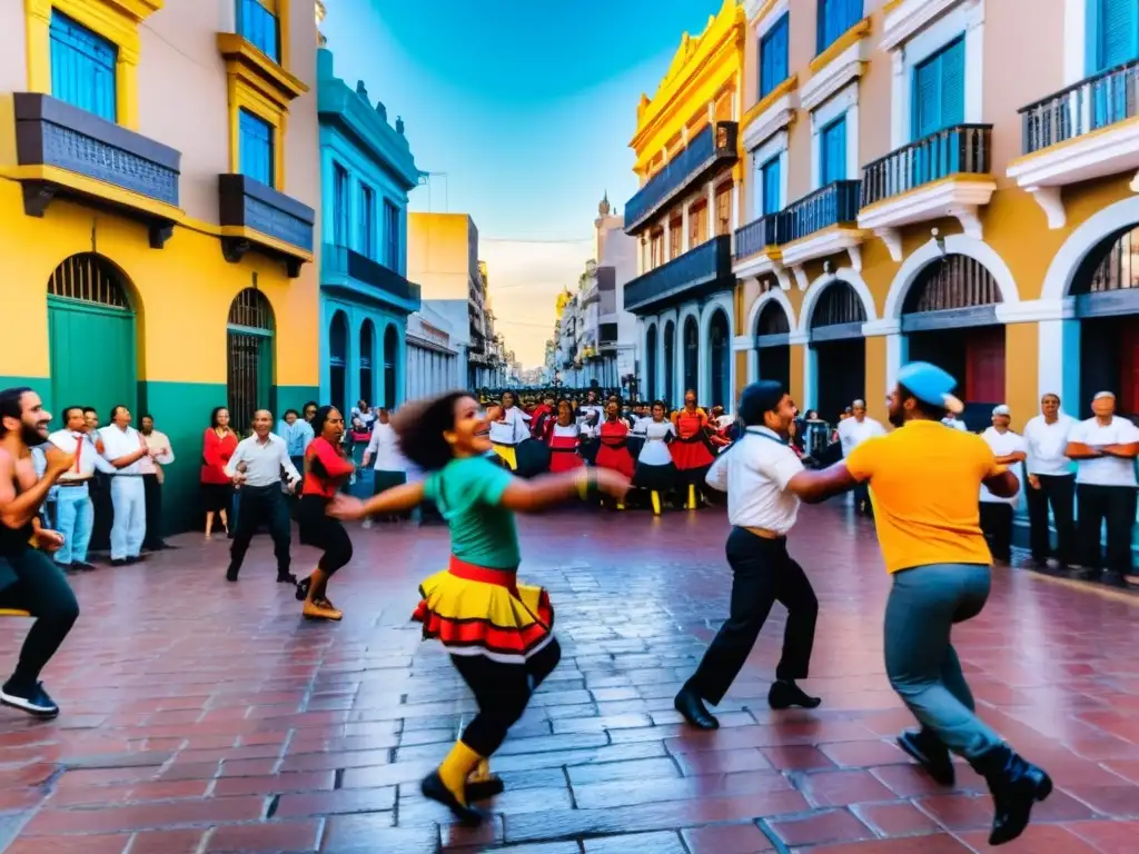 Inmersión cultural en las tradiciones de Uruguay, capturando la alegría de un Candombe en las calles de Montevideo