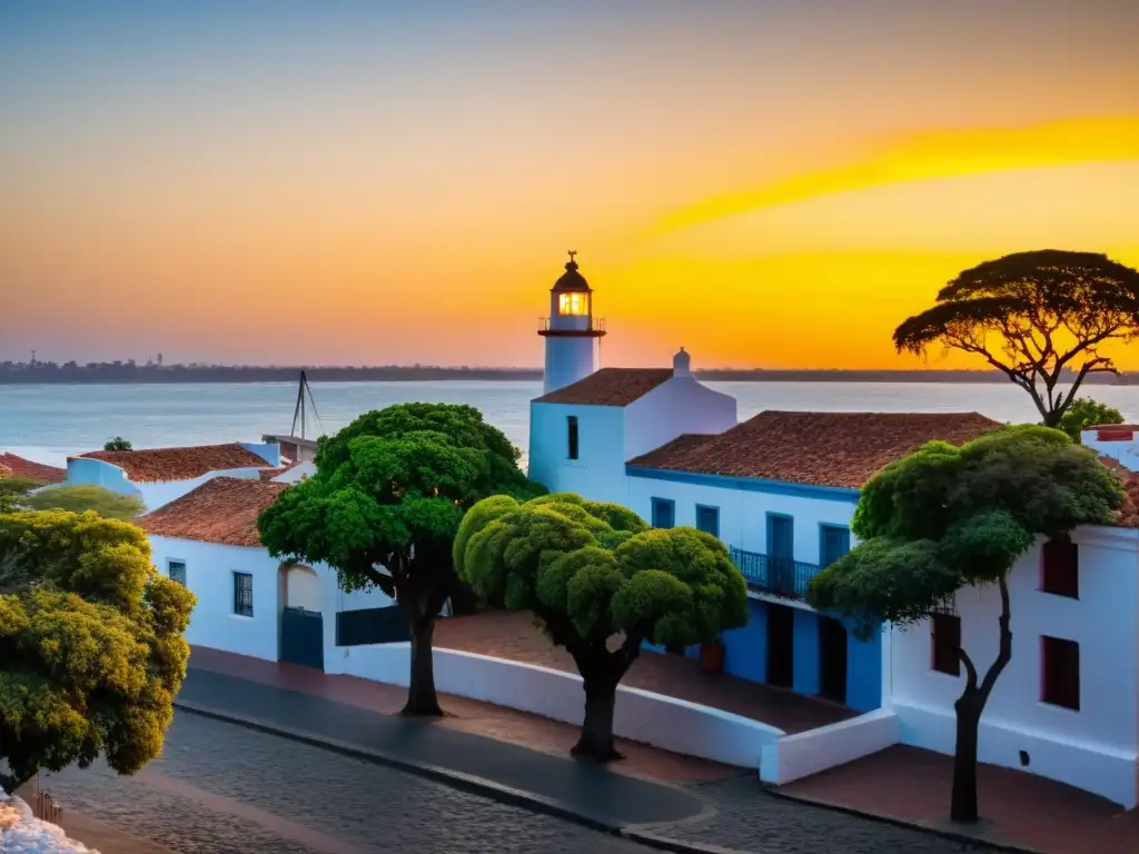 Diario de viaje Colonia del Sacramento: Atardecer dorado ilumina El Faro y calles empedradas de este tranquilo patrimonio de la UNESCO