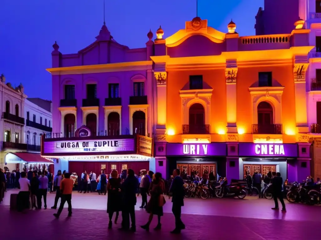 Escena crepuscular en Montevideo: cine vintage y teatro antiguo reflejan la literatura uruguaya, historia y cultura en sus calles bulliciosas