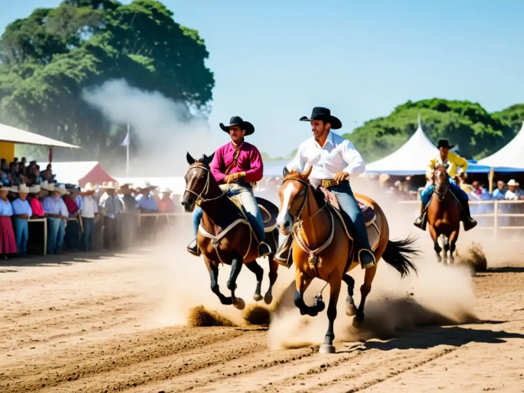 Escena vibrante de la Semana Criolla en Uruguay, celebración tradicional