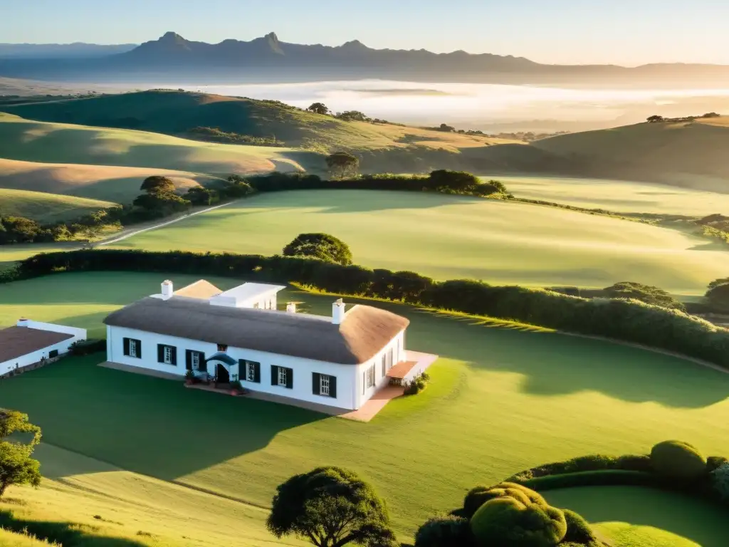 Amanecer en estancias históricas Uruguay, viaje en el tiempo a la era colonial, rodeados de verdes pasturas y gauchos