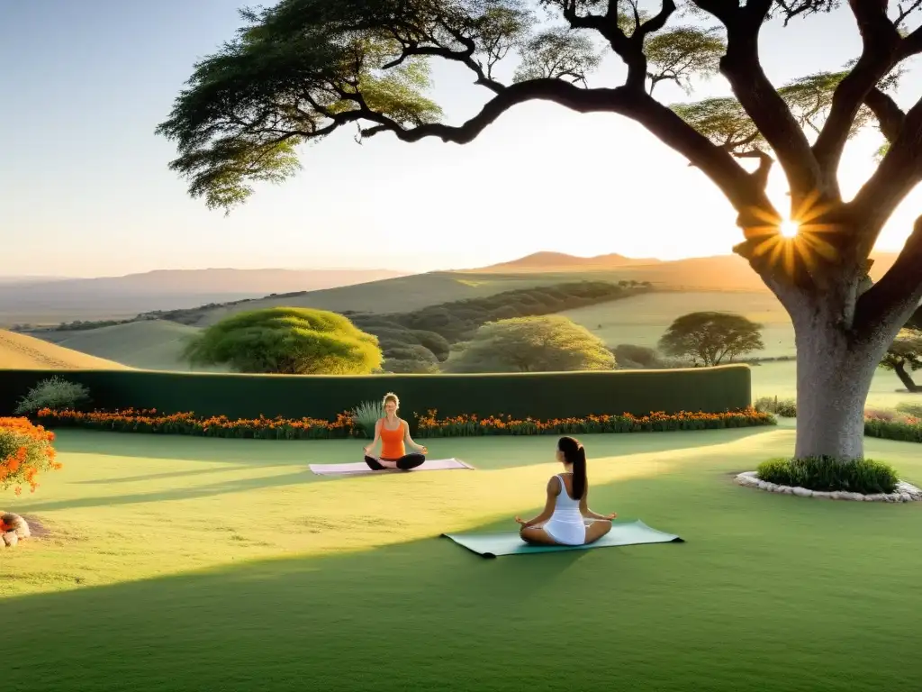 Estancias uruguayas con servicios de wellness; un oasis de tranquilidad al atardecer, con masajes al aire libre y yoga entre la serena naturaleza