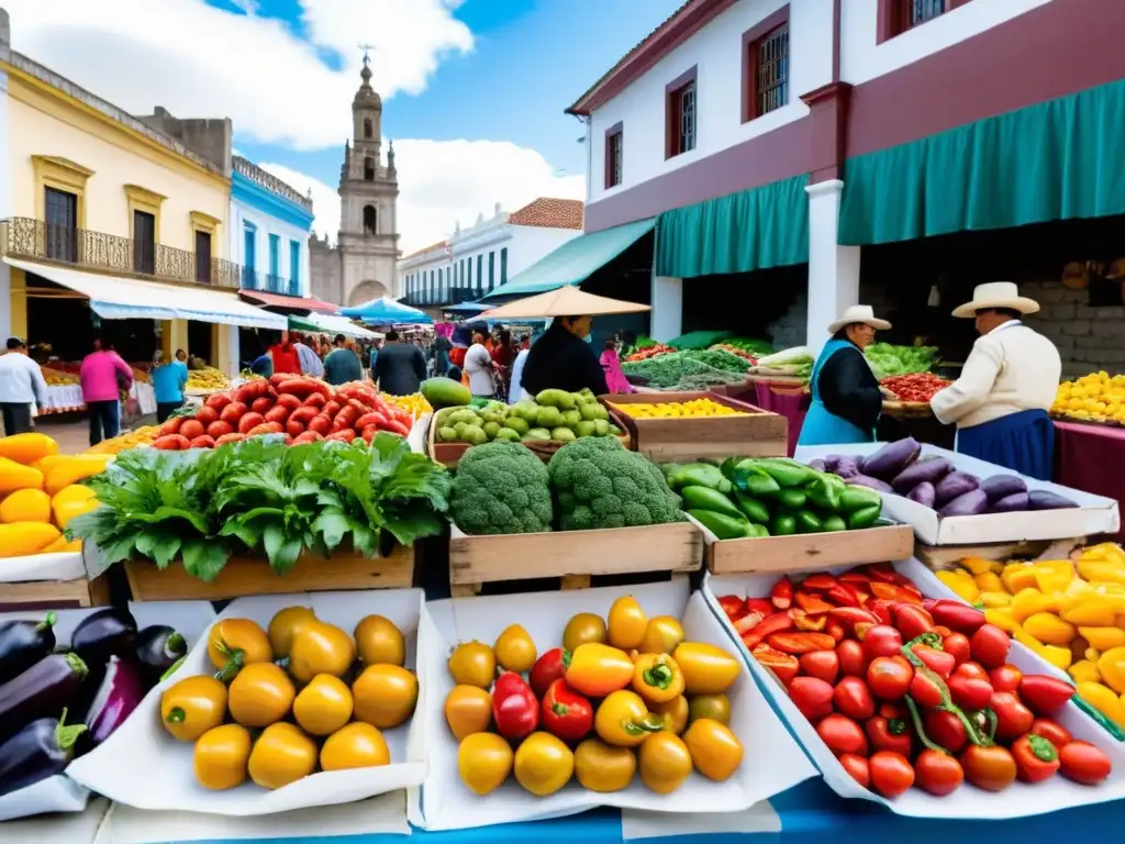 Eventos gastronómicos cocina uruguaya cobran vida en un vibrante mercado callejero, donde sabores, colores y aromas fascinan a los visitantes