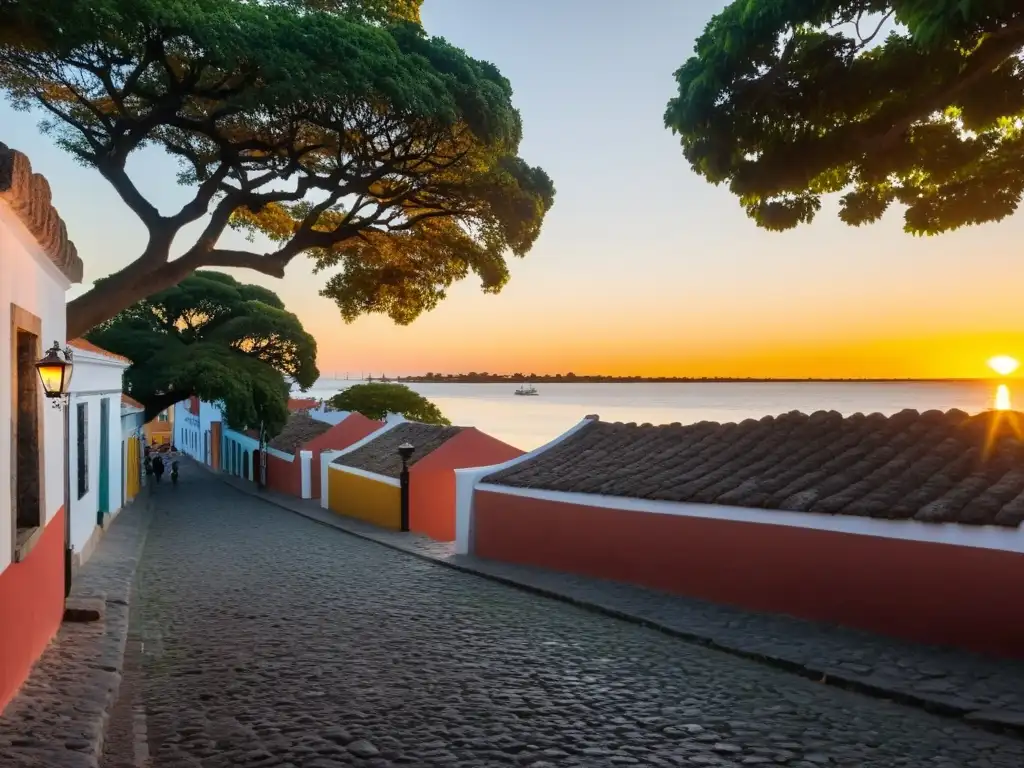 Experiencia familiar inolvidable en Uruguay, disfrutando un mágico atardecer en las calles históricas de Colonia del Sacramento