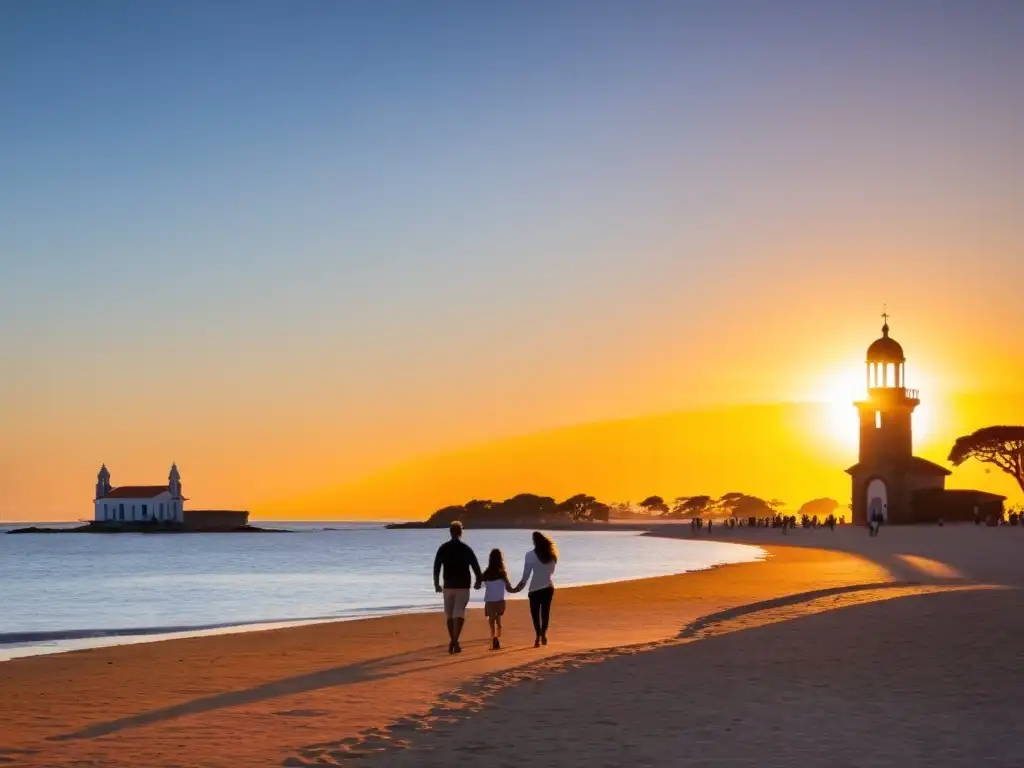 Experiencia familiar inolvidable en Uruguay disfrutando de un picnic con delicias locales bajo un cálido atardecer