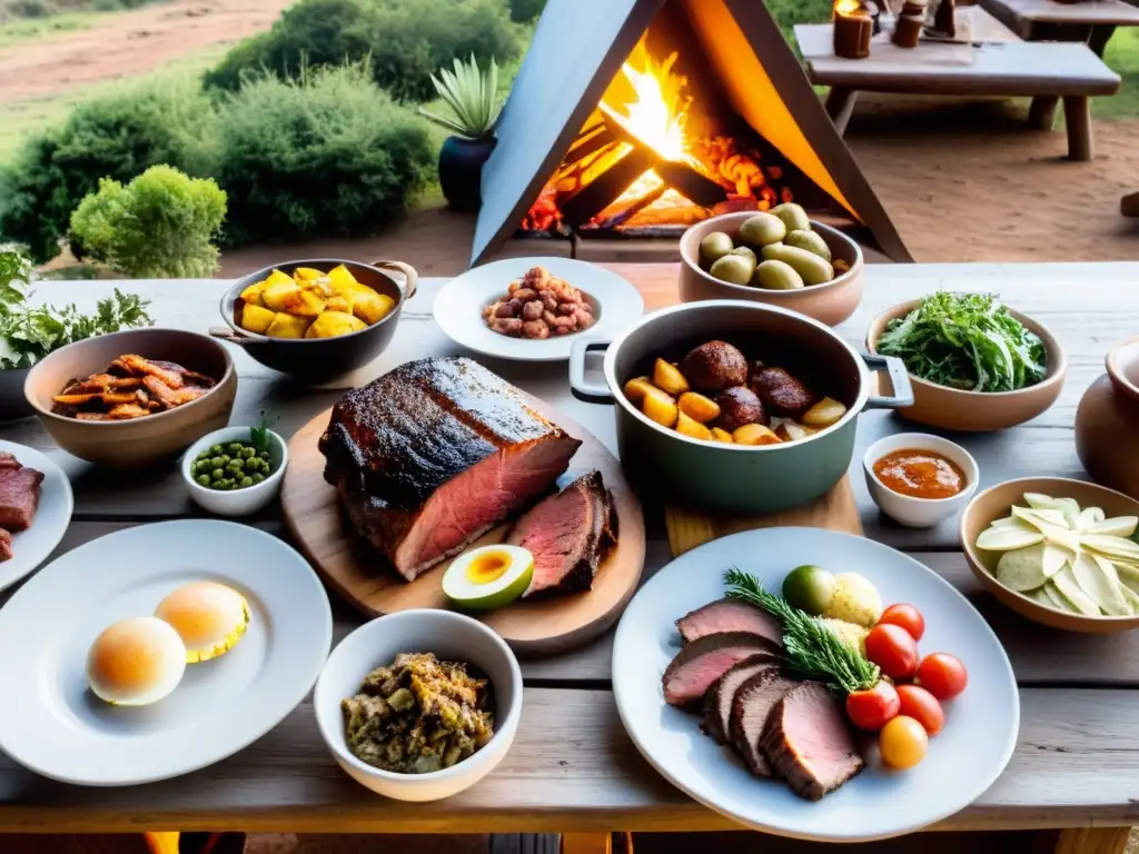 Disfruta de una festiva comida campestre uruguaya en uno de los mejores alojamientos rurales de Uruguay, bajo el cálido sol