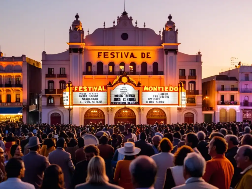 Festival de Cine Montevideo Uruguay: vibrante atardecer sobre el Río de la Plata, cine vintage lleno de emociones y estrellas