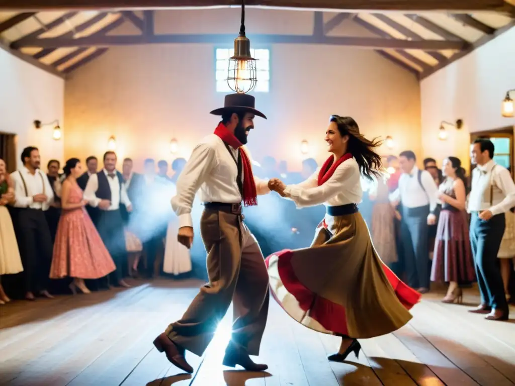 Fotografiando festivales tradicionales en Uruguay, capturando el baile nostálgico bajo la luz cálida de bombillas vintage