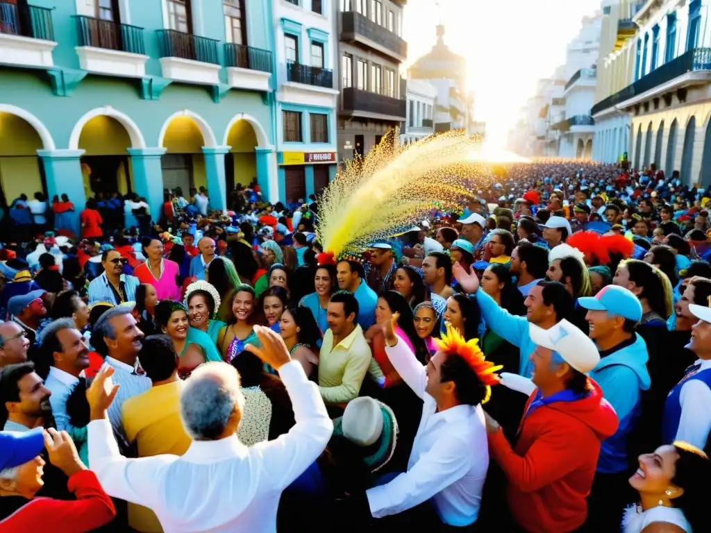 Fotografiando festivales tradicionales en Uruguay, capturando el vibrante Carnaval de Montevideo lleno de colores, danza y alegría