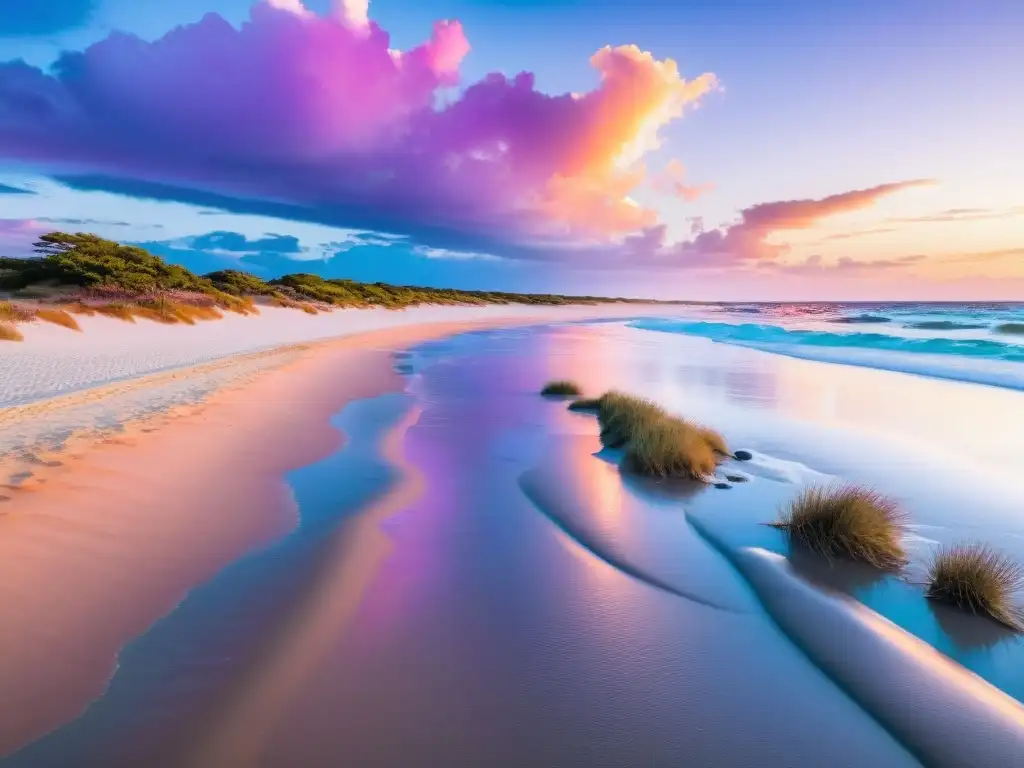 Un fotógrafo captura la belleza de las playas de Uruguay, esculpidas por dunas y coloreadas por el vibrante atardecer