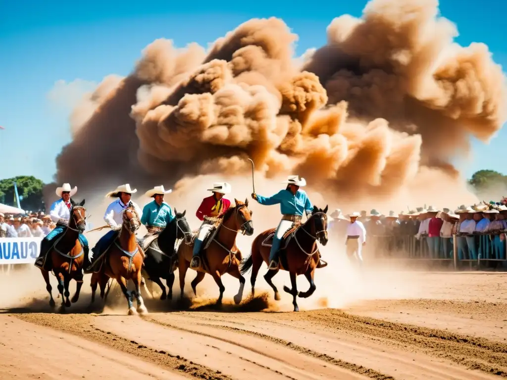 Gauchos deslumbran en un vibrante rodeo en la Semana Criolla en Uruguay, celebración tradicional llena de energía, música y patriotismo