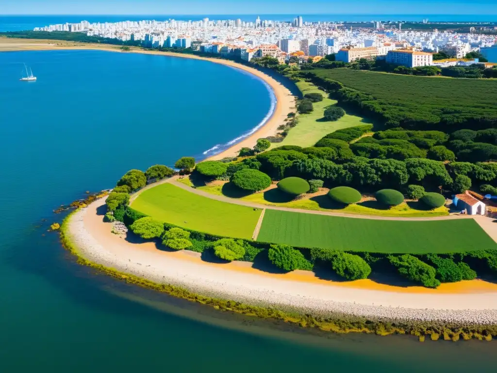 Grupo de viajeros disfrutando con seguridad de las maravillas de Uruguay, desde Montevideo hasta Punta del Este, bajo la cálida luz del atardecer