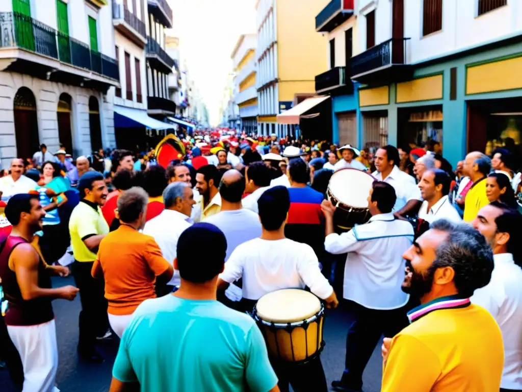 Influencia de la escena cultural uruguaya en el carnaval de Montevideo, lleno de diversidad, danzas y tambores