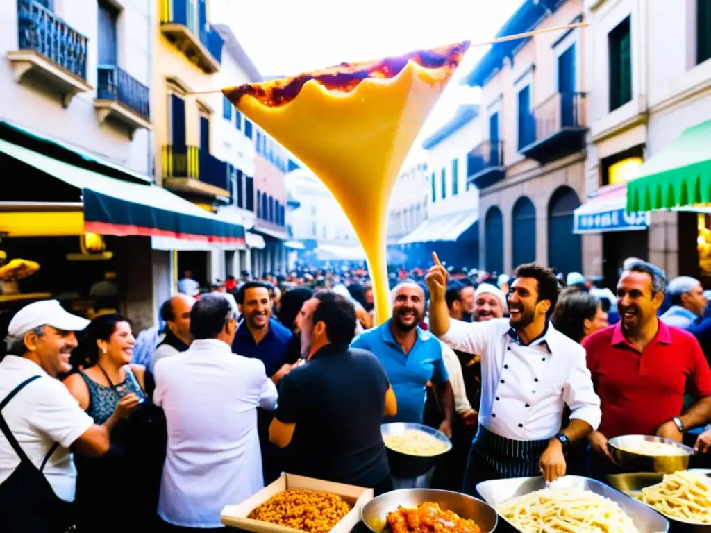 La influencia italiana en gastronomía uruguaya se celebra en una vibrante escena de Montevideo, con pasta charrúa y pizza al aire