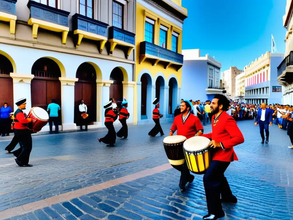 Influencias musicales en la música popular uruguaya se hacen sentir en Montevideo, donde Candombe y bandoneón vibran en el atardecer