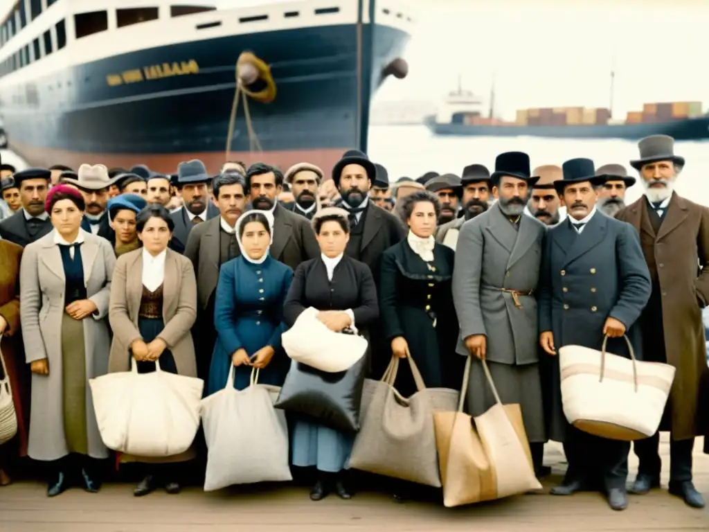 Inmigración italiana en Uruguay: foto antigua en blanco y negro mostrando la llegada llena de esperanza y temores a Montevideo