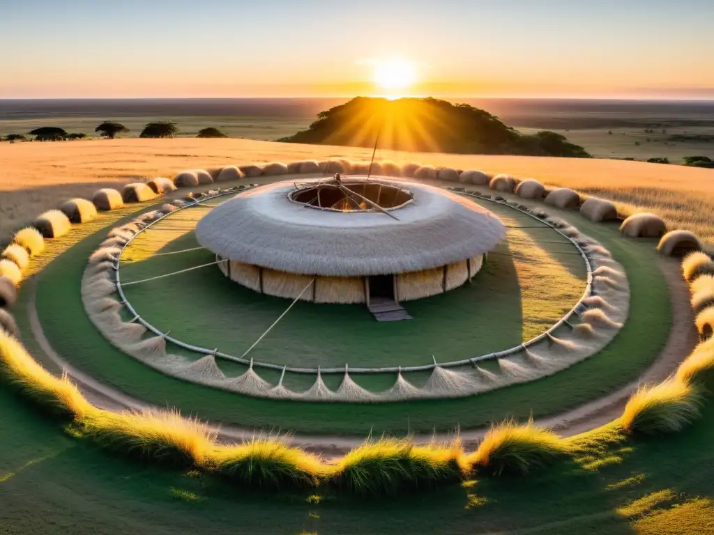 Legado cultural charrúas Uruguay: amanecer en las pampas, hogares tradicionales y actividades cotidianas junto al río Uruguay