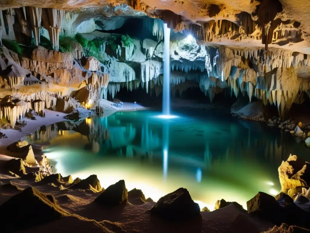 La mágica Gruta del Padre Pío en Uruguay, escondida bajo tierra, resplandece con estalactitas y estalagmitas que parecen icicles de cristal