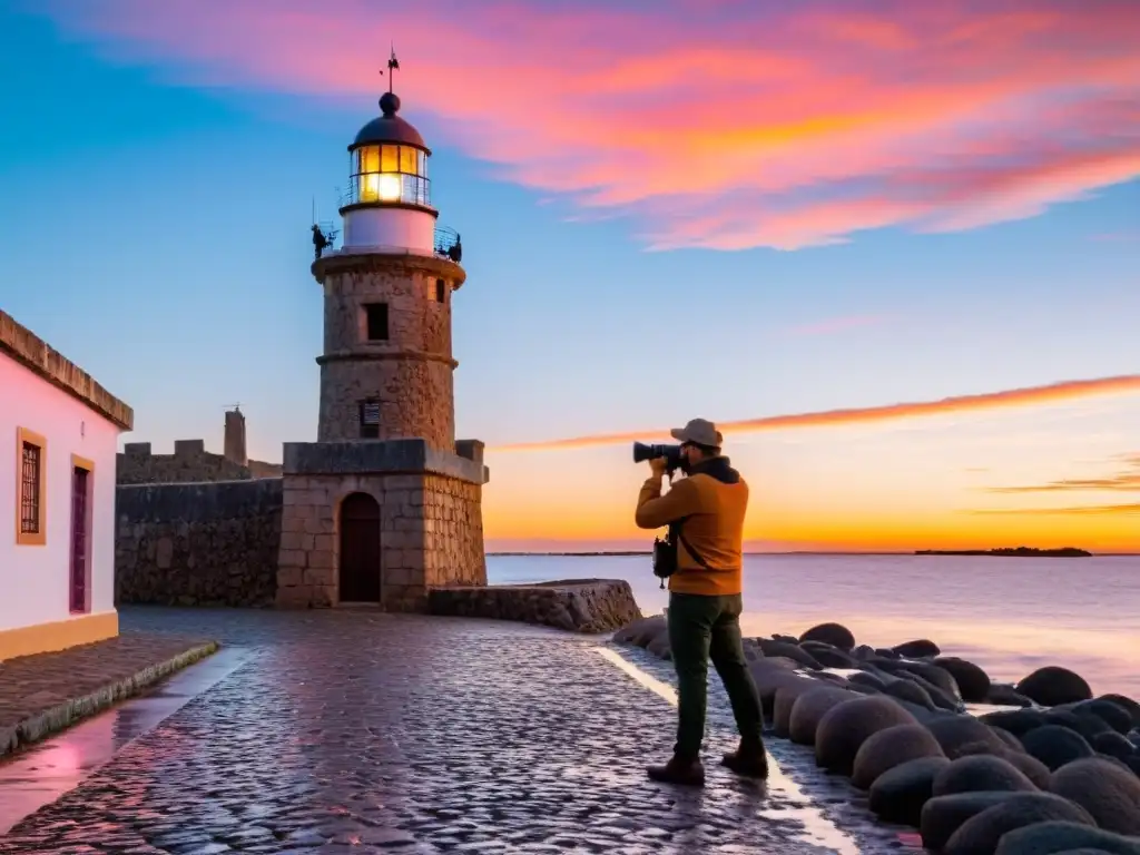 Fotógrafo captura el mágico atardecer en la histórica Colonia del Sacramento, joya de la fotografía de viaje en Uruguay