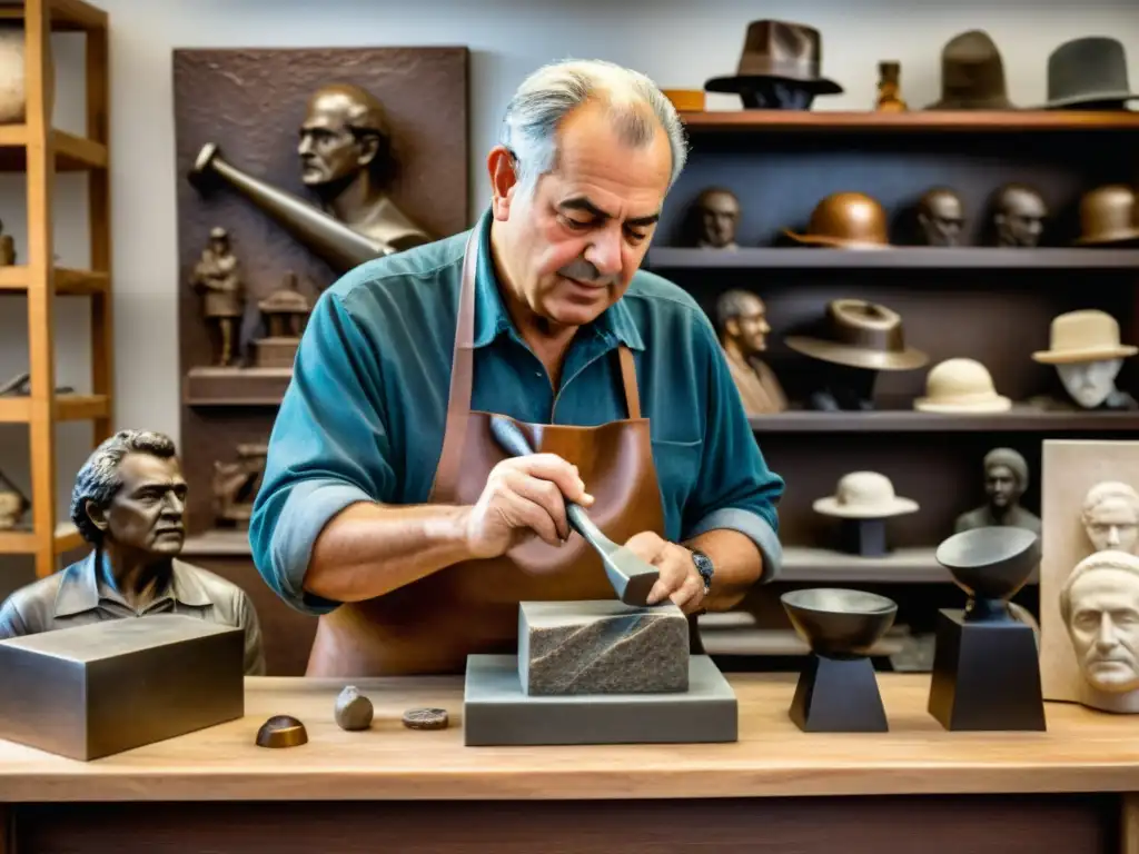 El mágico estudio de José Belloni, inmerso en su creación, refleja la influencia de Belloni en el arte uruguayo