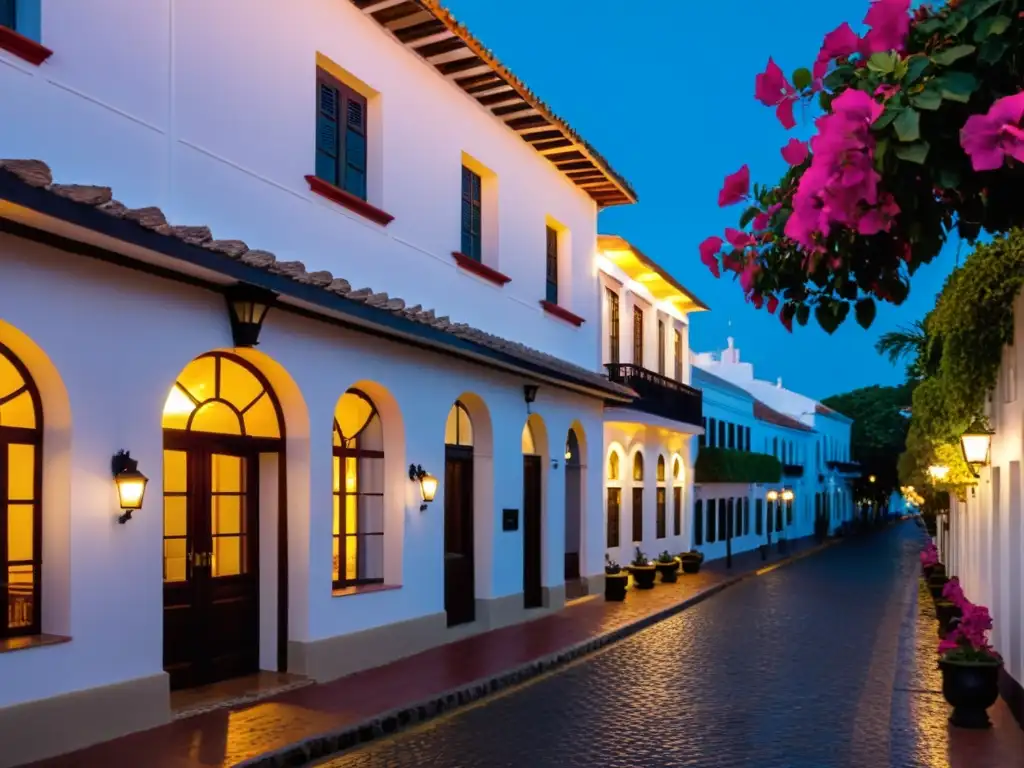 Mejores hoteles 5 estrellas Uruguay: Hotel encantador en la Colonia del Sacramento, con arquitectura colonial y lujo moderno en el crepúsculo