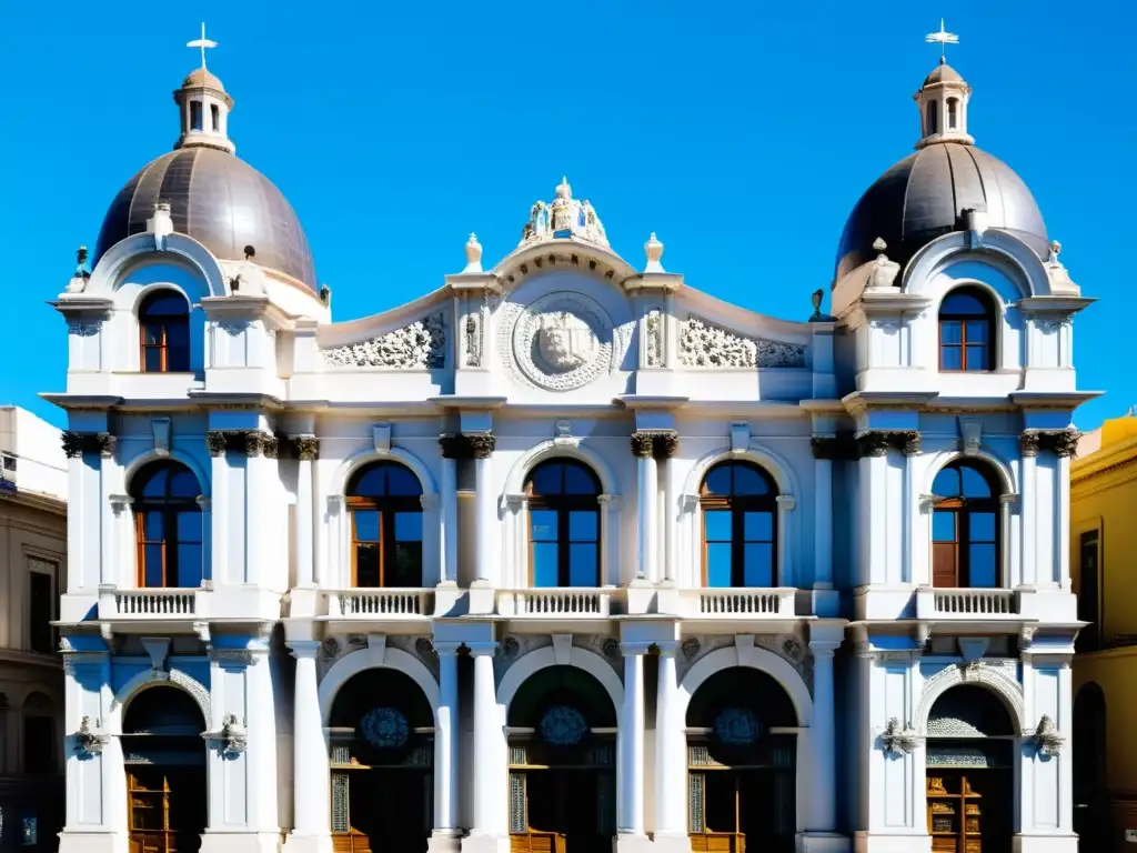 Museo Joaquín Torres García en Montevideo, bañado por el dorado sol de la tarde, atrae multitudes bajo el cielo azul