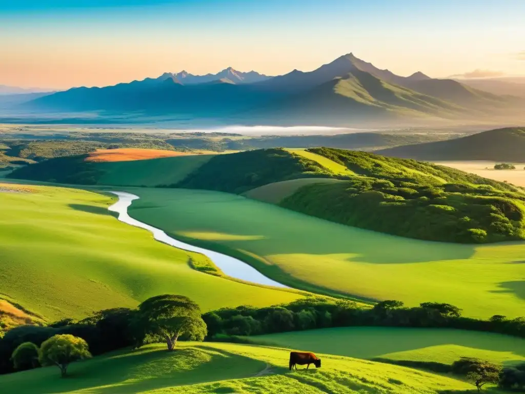 Fotografiar paisajes y cultura Uruguay: Un gaucho heredando ganado, asado local y los vibrantes colores del atardecer