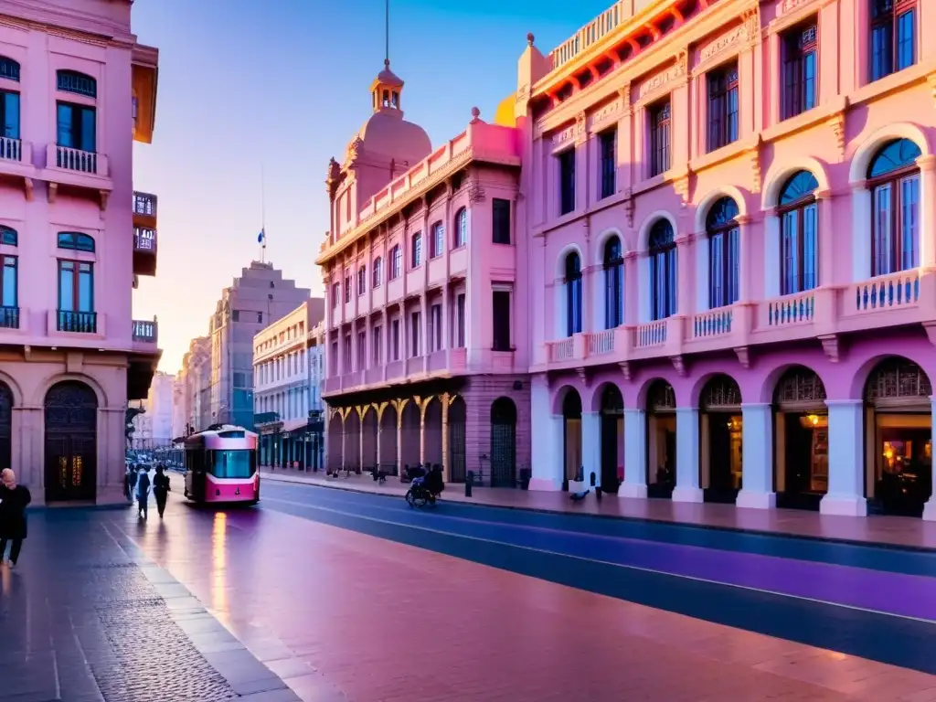 Fotografía urbana de Montevideo: El Palacio Salvo bajo los rayos del amanecer, un consejo para capturar la belleza de la ciudad