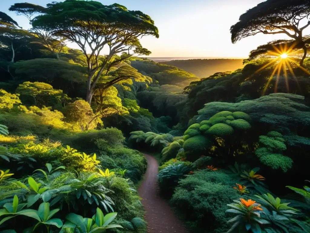 Explorando Parque Nacional Santa Teresa Uruguay al amanecer, un fotógrafo inmortaliza la belleza de la selva iluminada