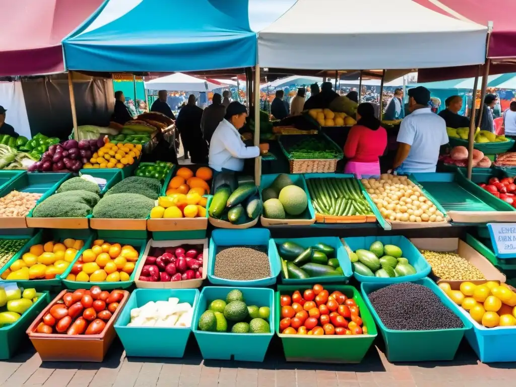 Recorrido fotográfico por la cultura y tradiciones de Uruguay en un mercado bullicioso de Montevideo lleno de colores y vida