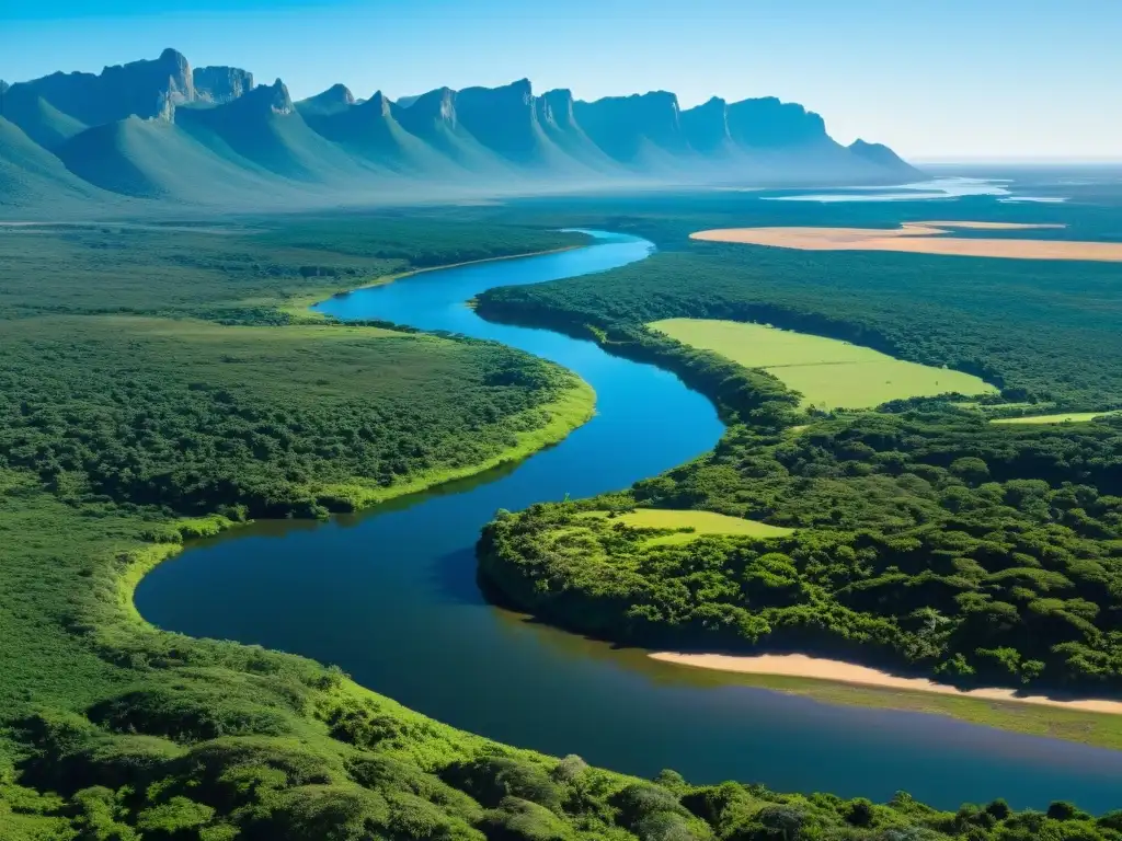 Rocha Uruguay, paraíso ecológico: panorama impresionante de verdes bosques, río sereno, montañas majestuosas y aves tropicales