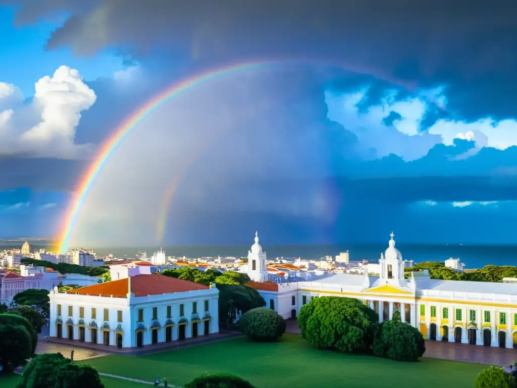 Secretos del clima en Uruguay: arco iris sobre las Pampas, atardecer en Montevideo, nieve en Sierra Carapé y viñedos floreciendo