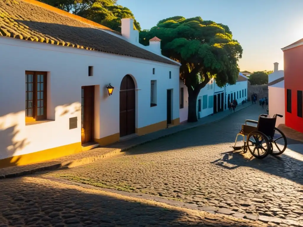 El sol se pone sobre Colonia del Sacramento, patrimonio de la UNESCO en Uruguay