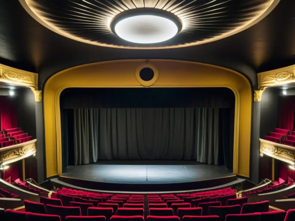 Teatro independiente en Montevideo, Uruguay, lleno de vida y energía moderna, listo para un evento de festivales