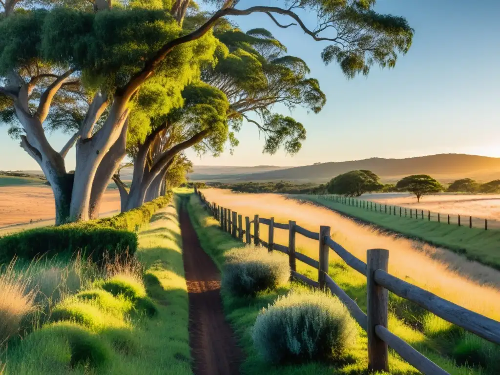 Turismo rural Uruguay: experiencias de naturaleza en una estancia pintoresca, rodeada de campos verdes y un atardecer dorado