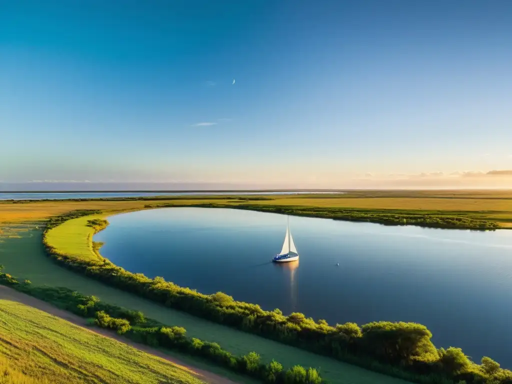 Turismo sustentable en Uruguay: ecoturistas admirando el paisaje diverso, la fauna única y el atardecer mágico desde un mirador