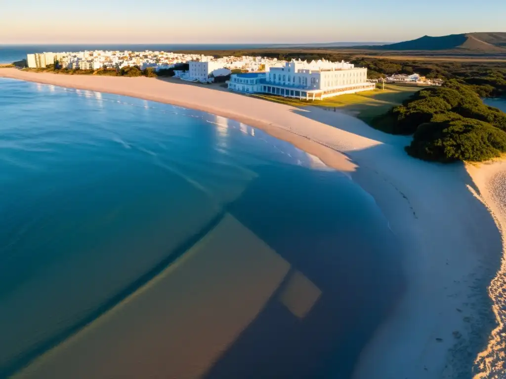 Turismo en Piriápolis, Uruguay, con una vista panorámica al atardecer, playas, el Hotel Argentino y la Rambla vibrante