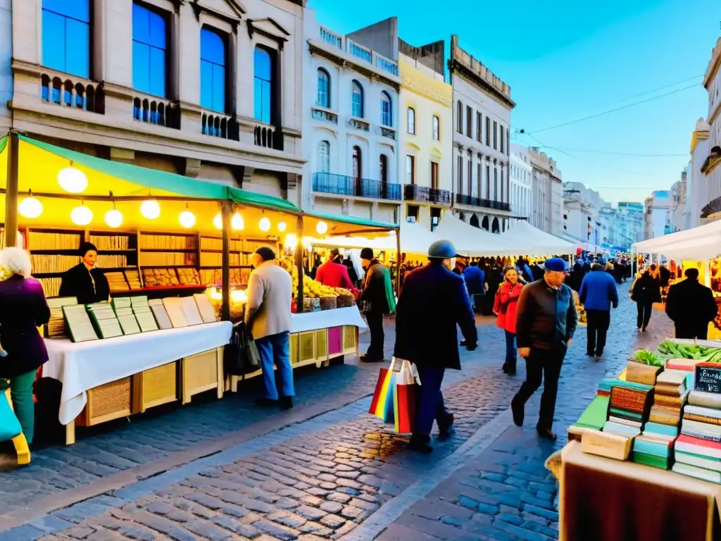 Un vibrante domingo en la Feria de Tristán Narvaja en Montevideo, Uruguay, donde la organización de ferias y exposiciones exhibe la rica cultura local